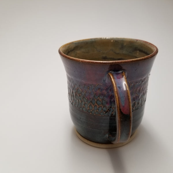 Textured mug handle, little j studio, handmade portland pottery