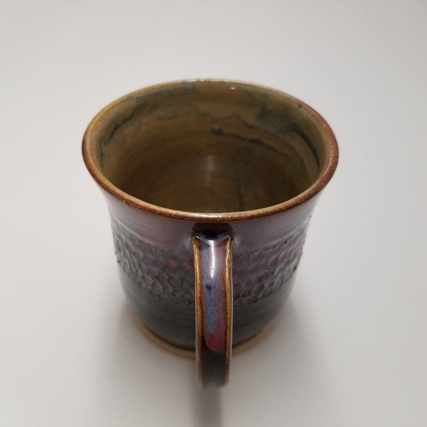 Textured mug interior with handle, little j studio, handmade portland pottery