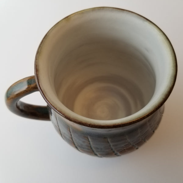 Crackle mug interior - little j studio - handmade portland pottery