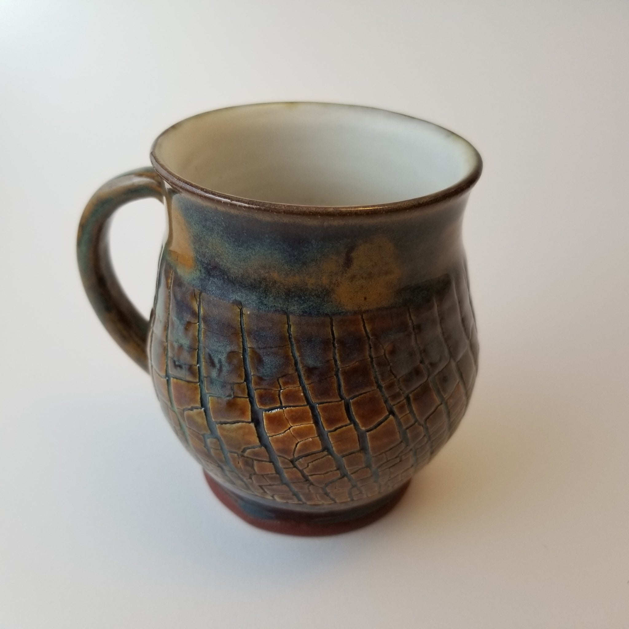 Crackle mug - little j studio - handmade portland pottery