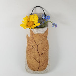 Speckled Stoneware Wall Hanging Vase