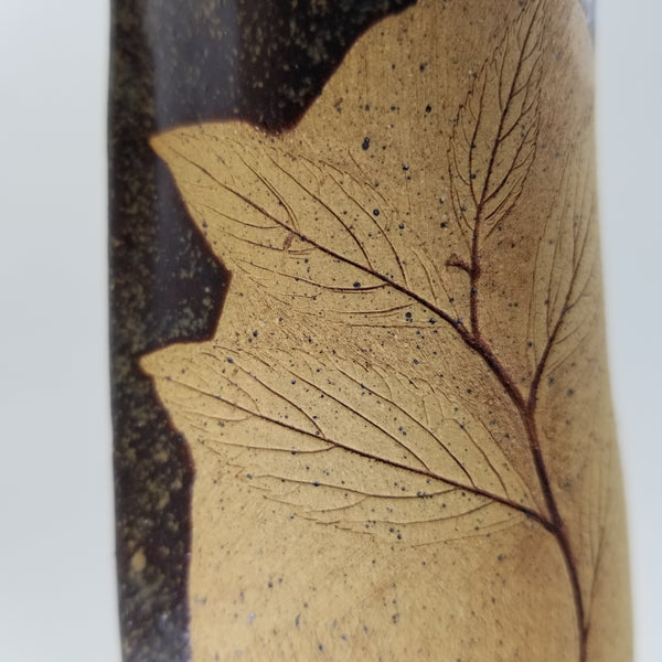 Mottled Brown Wall-Hanging Vase