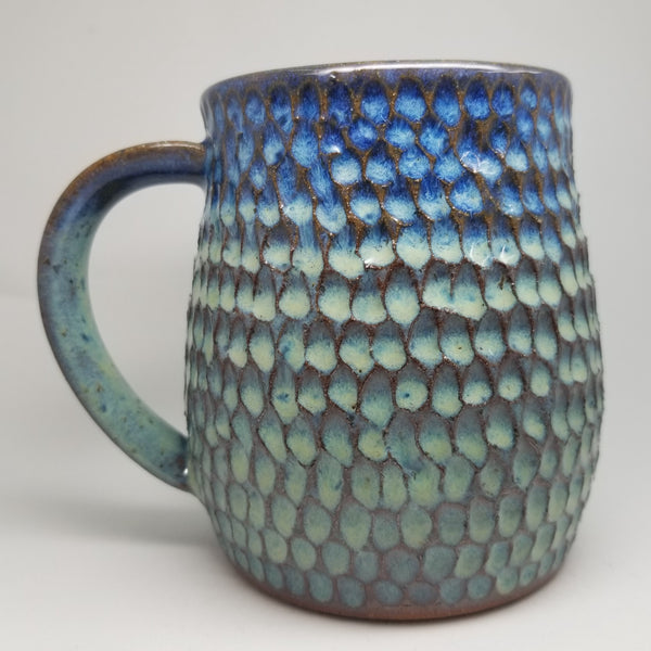 Hand Carved Turquoise Mug (extra-large 20oz)