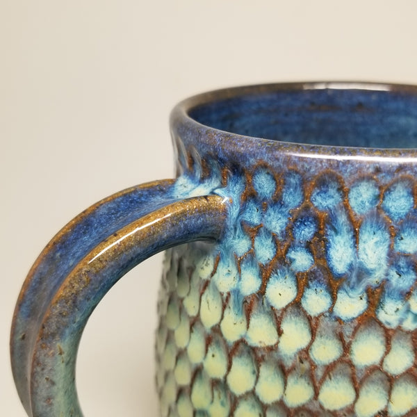 Hand Carved Turquoise Mug (extra-large 20oz)