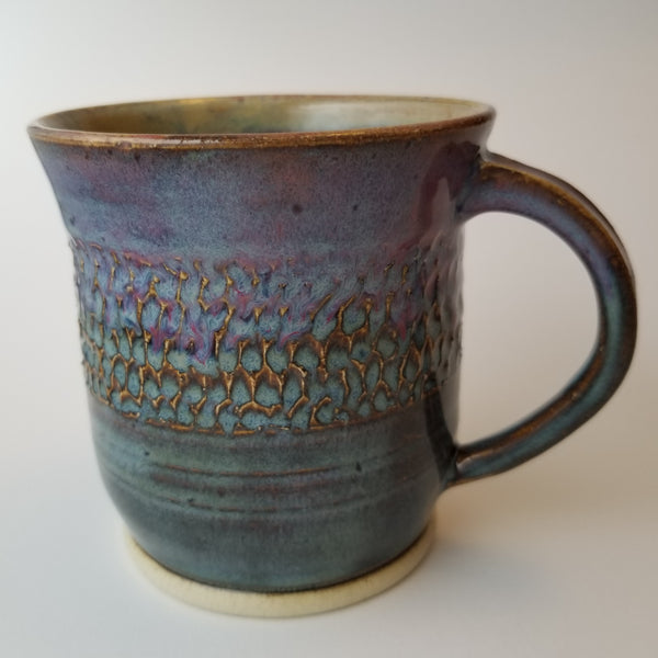 Textured mug, little j studio, handmade portland pottery