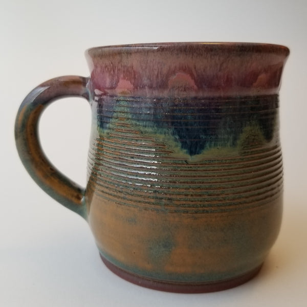 Sunset mug, little j studio, handmade portland pottery